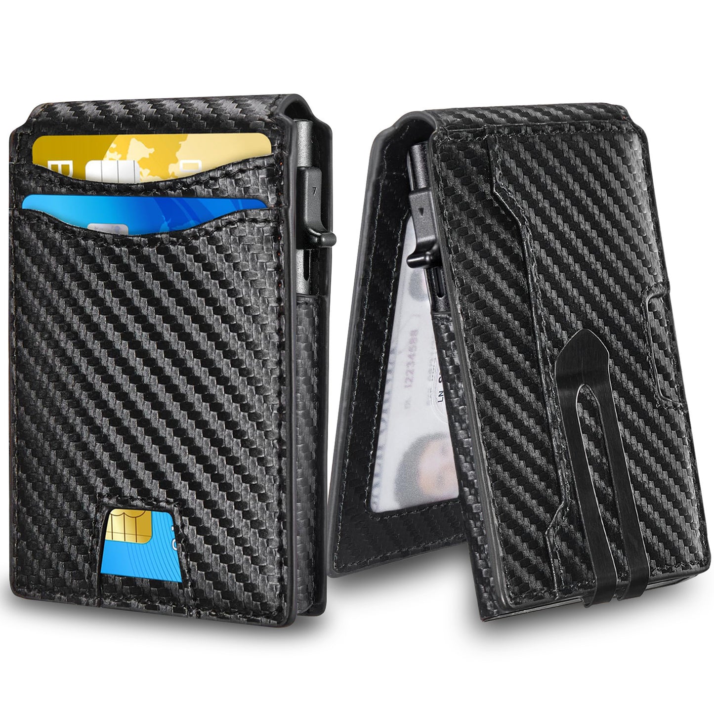 Smart Wallet - RFID Blocking with Pop-Up Mechanism EDC Wallet