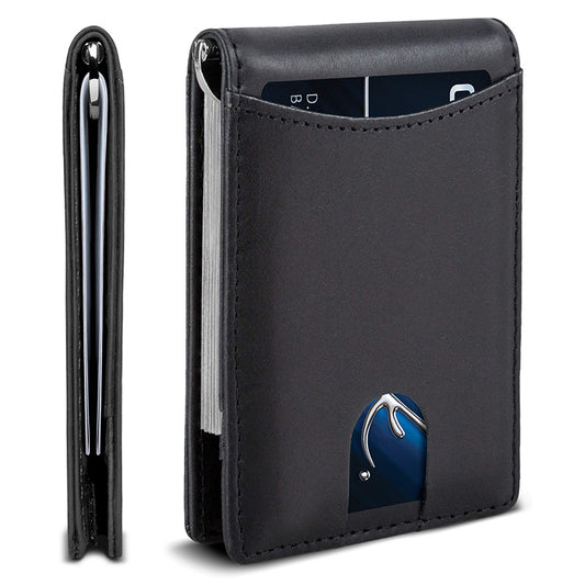 Mens Slim Wallet with Money Clip - RFID Blocking Bifold Wallet with Credit Card Holder