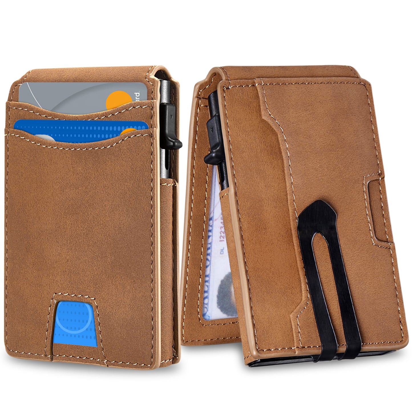 Smart Wallet - RFID Blocking with Pop-Up Mechanism EDC Wallet